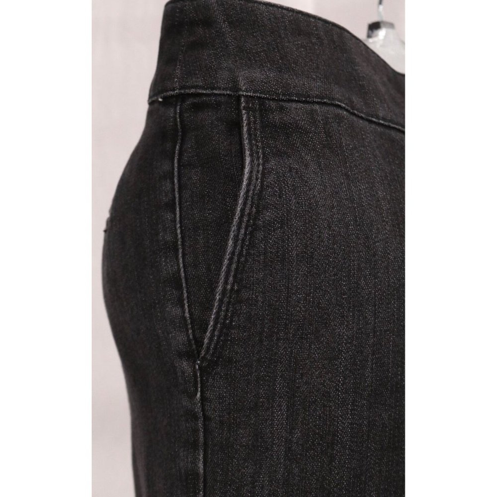 Chico’s Platinum Ultimate Fit 0.5 Jeans Black Wash Denim Straight Leg Stretch - Picture 10 of 12